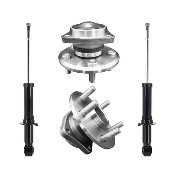 Set of 4 Rear Suspension Strut Assembly-Wheel Hub Bearing Assembly For 2004-2009 Toyota Prius