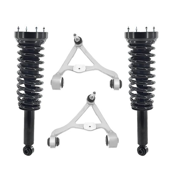 Set of 4 Rear Upper Control Arm Ball Joint-Quick Complete Strut-Coil Spring Assembly For 2010 Jaguar XJ