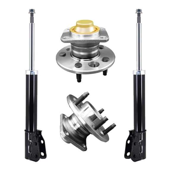 Set of 4 Rear Wheel Hub Bearing Assembly-Suspension Strut Assembly For 1986-1991 Oldsmobile Delta 88
