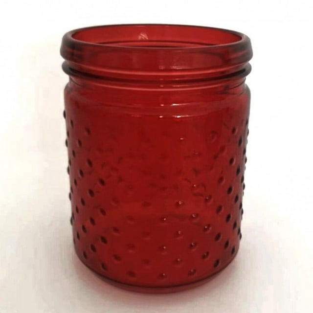 Set of 4 Red Hobnail Vase
