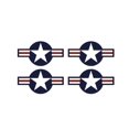 thumbnail image 1 of Set of 4 Remote Control (RC2) Red Blue White Stars and Bar 9" RC Airplane Sticker Decal, 1 of 1