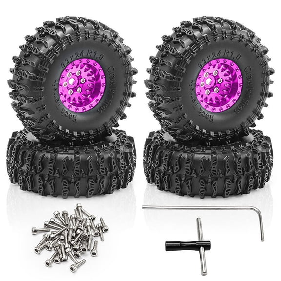 Set of 4 Remote Control Wheel Tires for Crawlers Car Model Rubber Wheel Tires for Remote Control Accessories