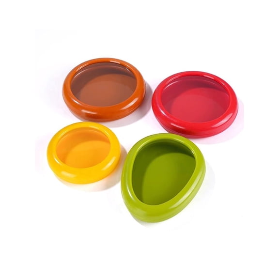 Avocado Saver, Potato Keeper, Garlic Holder to Keep Fresh, Set of 4 Reusable Food Savers for Avocados, Tomatoes, Apples, Onions, Garlic