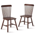 thumbnail image 1 of Set of 4 Rubber Wood Dining Chairs Natural Finish Solid Wood Seat Wide 16.54-inch Size Kitchen, Dining Room Furniture, 1 of 16