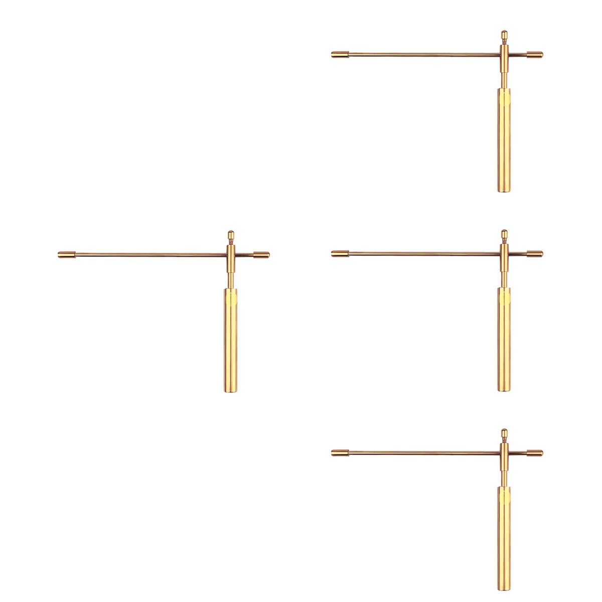 Set of 4 Ruler Tool Divining Measuring Rods Portable Dowsing Rods