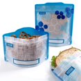 Set of 4 Russbe Reusable Snack and Sandwich Bags Blueberry Design