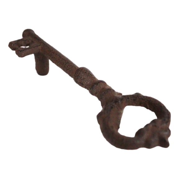 Set of 4 Rustic Cast Iron Decorative Antique Key Shaped Drawer Bar Handle Pulls