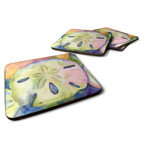 Set of 4 Sand Dollar Foam Coasters