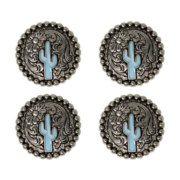 Set of 4 Screw Back Conchos Western Saddle 1-1/4" Co597