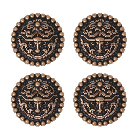 Set of 4 Screw Back Conchos Western Saddle 1-1/4" Co604