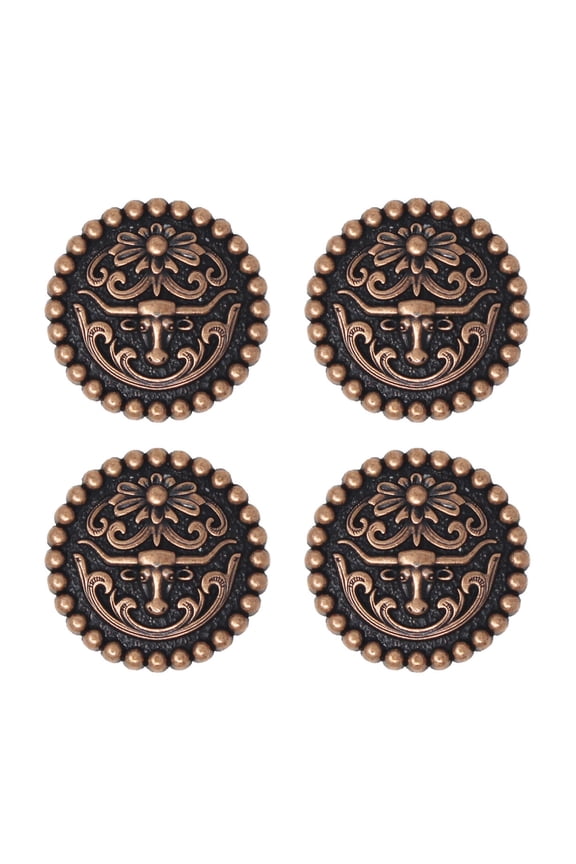 Set of 4 Screw Back Conchos Western Saddle 1-1/4" Co604