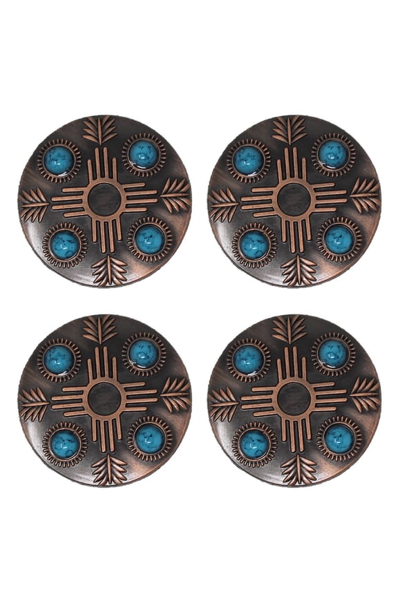 Set of 4 Screw Back Conchos Western Saddle Co608