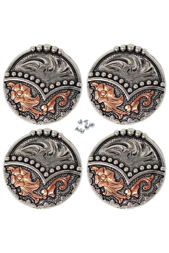 Set of 4 Screw Back Conchos Western Saddle Co618