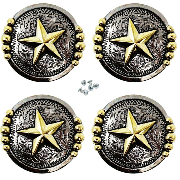 Set of 4 Screw Back Conchos Western Saddle  Co625