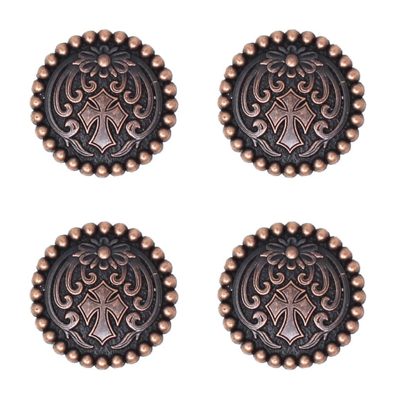 Set of 4 Screw Back Conchos Western Saddle Tack Bridle Bags Belts 1-1/4" Co599