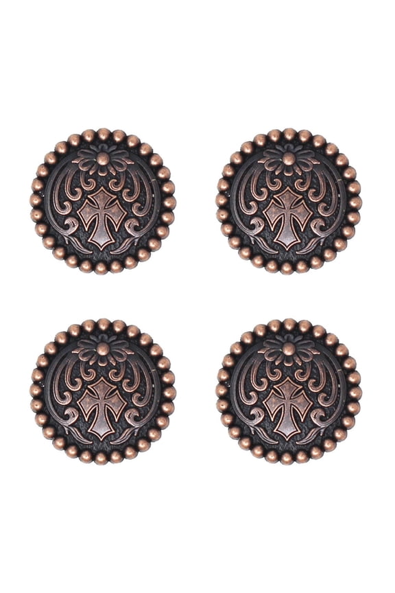 Set of 4 Screw Back Conchos Western Saddle Tack Bridle Bags Belts 1-1/4" Co599