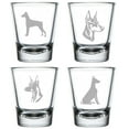 thumbnail image 1 of Set of 4 Shot Glasses 1.75oz Shot Glass Gift Doberman Collection, 1 of 1