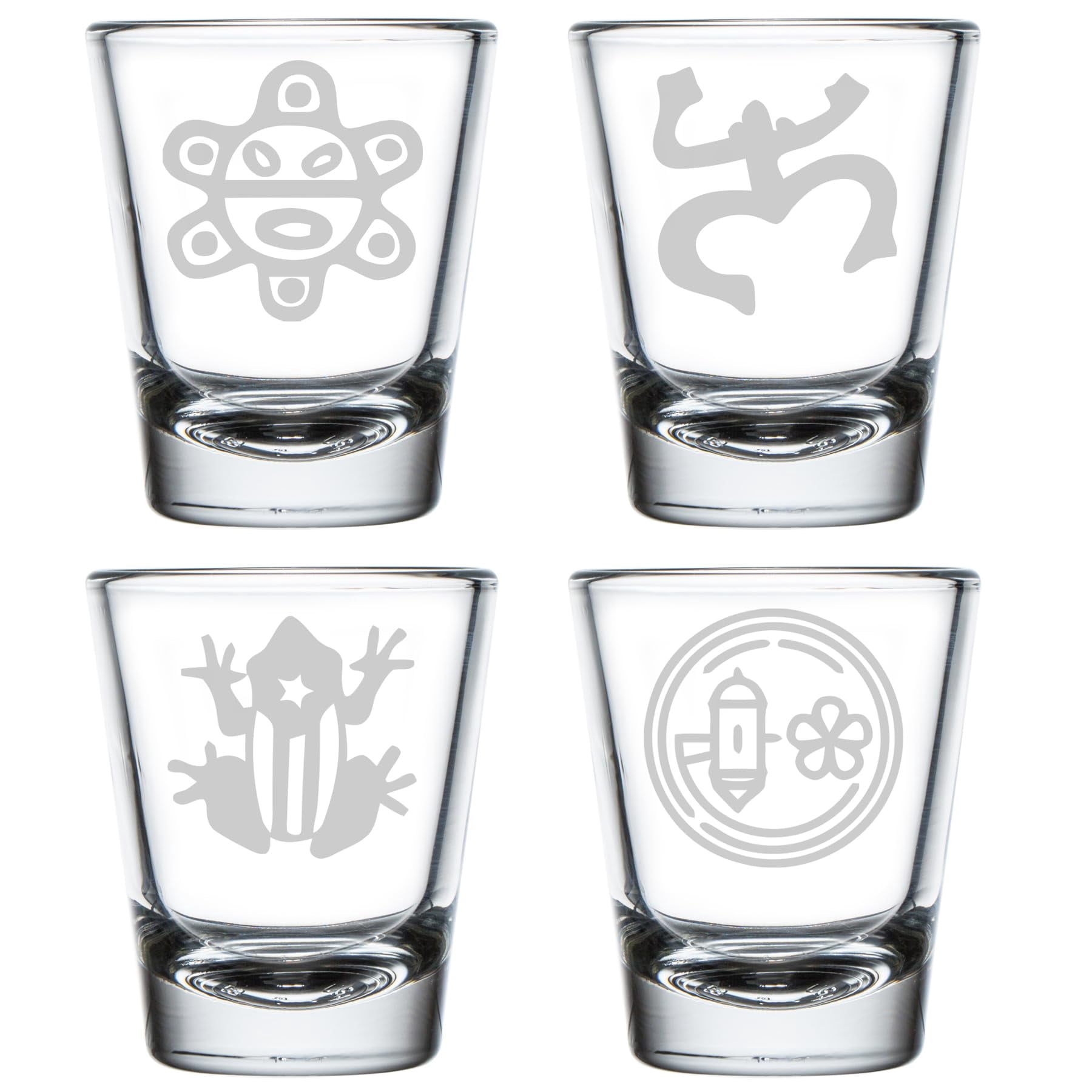 Puerto Rico Rocks Glasses Set of 4 Shot Glasses 1.75oz Shot Glass Gift Puerto Rico Collection ...