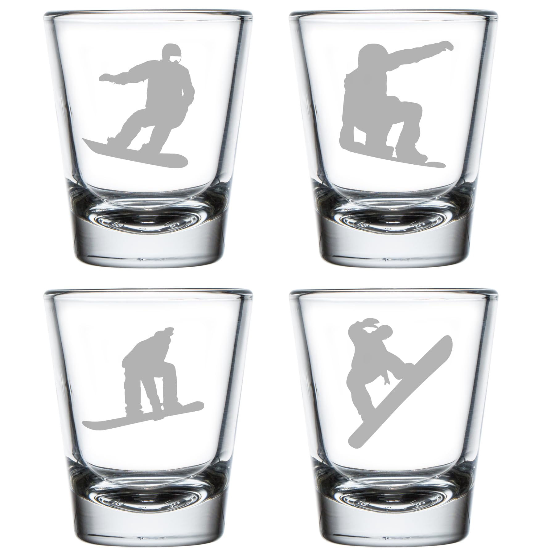 Set Of 4 Shot Glasses 1.75oz Shot Glass Gift Crow Raven Collection...