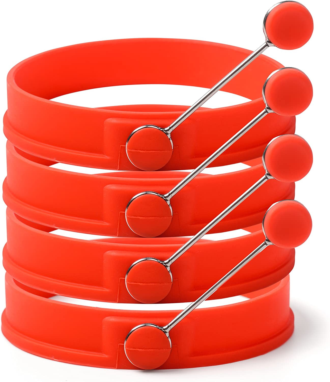 Set of 4 Silicone Egg & Pancake Rings - 4 Inches - Walmart.com