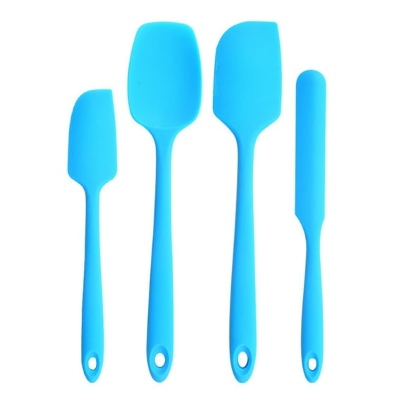 Set of 4 Silicone Spatula Heat Resistant Spatulas Seamless Spatulas for Cake Cream Butter Ergonomic Handle Non-stick