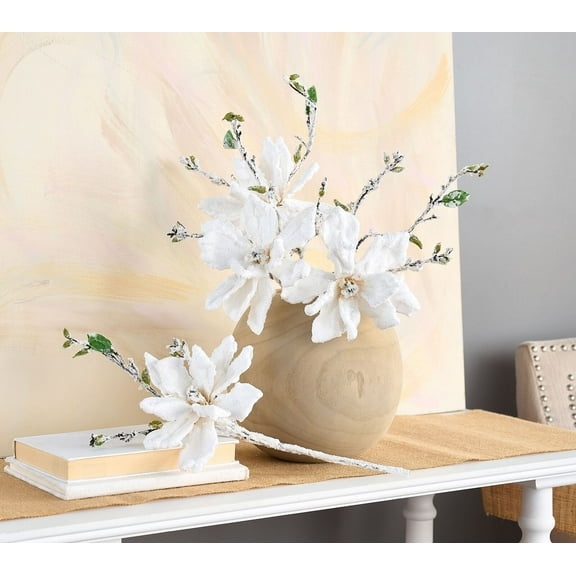 Set of 4 Snowy Magnolia Picks by Valerie