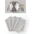 thumbnail image 1 of Set of 4,Soft Handmade Faux Linen 2 Side Place Mats Heat Resistant Dining Table Place Mats Kitchen Table Mats 12 x 18 Beige, 1 of 5