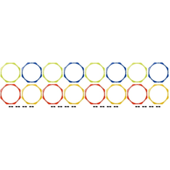 Set of 4 Sports Equipment Portable Agility Rings Ladder Soccer Rebounder