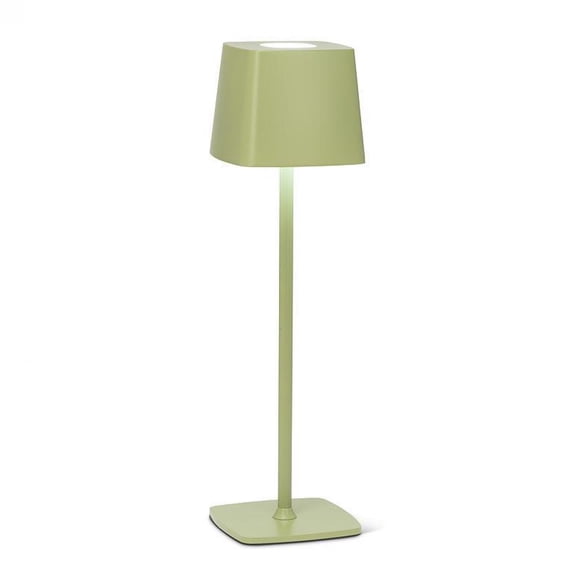 Set of 4 Square Shade Spring Green Led Table Light Lamp