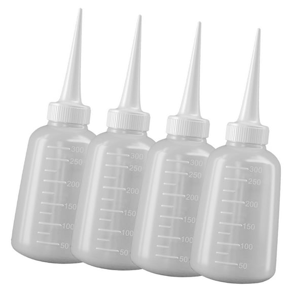 Set of 4 Squeeze Bottles Glues Dispenser Nozzle Bottle for Glues Oil and Wash Bottle Needs in Crafting