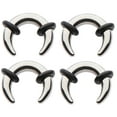 thumbnail image 1 of Set of 4 Steel Pinchers for Septum Stretching Kit Ears Tapers Horseshoe Gauges - size=1g 2g 4g 6g, 1 of 2
