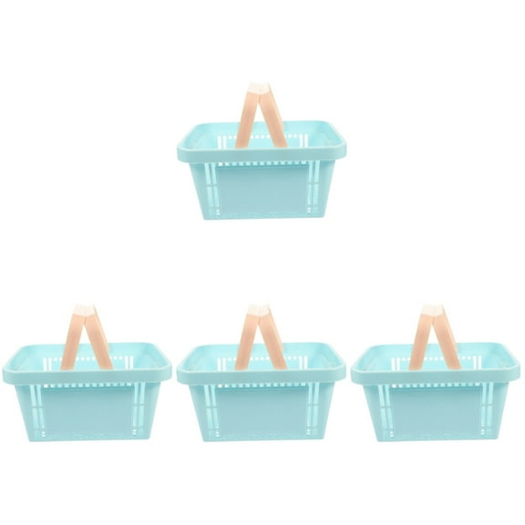 Set of 4 Storage Basket Flat Surface Handle Child