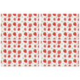 thumbnail image 1 of Set of 4 Strawberry Fruit Placemats, Flax Linen Heat Resistant Wrinkle Free, Red Berry and Flowers Pattern for Summer Dining Table and Kitchen Decor, 1 of 6