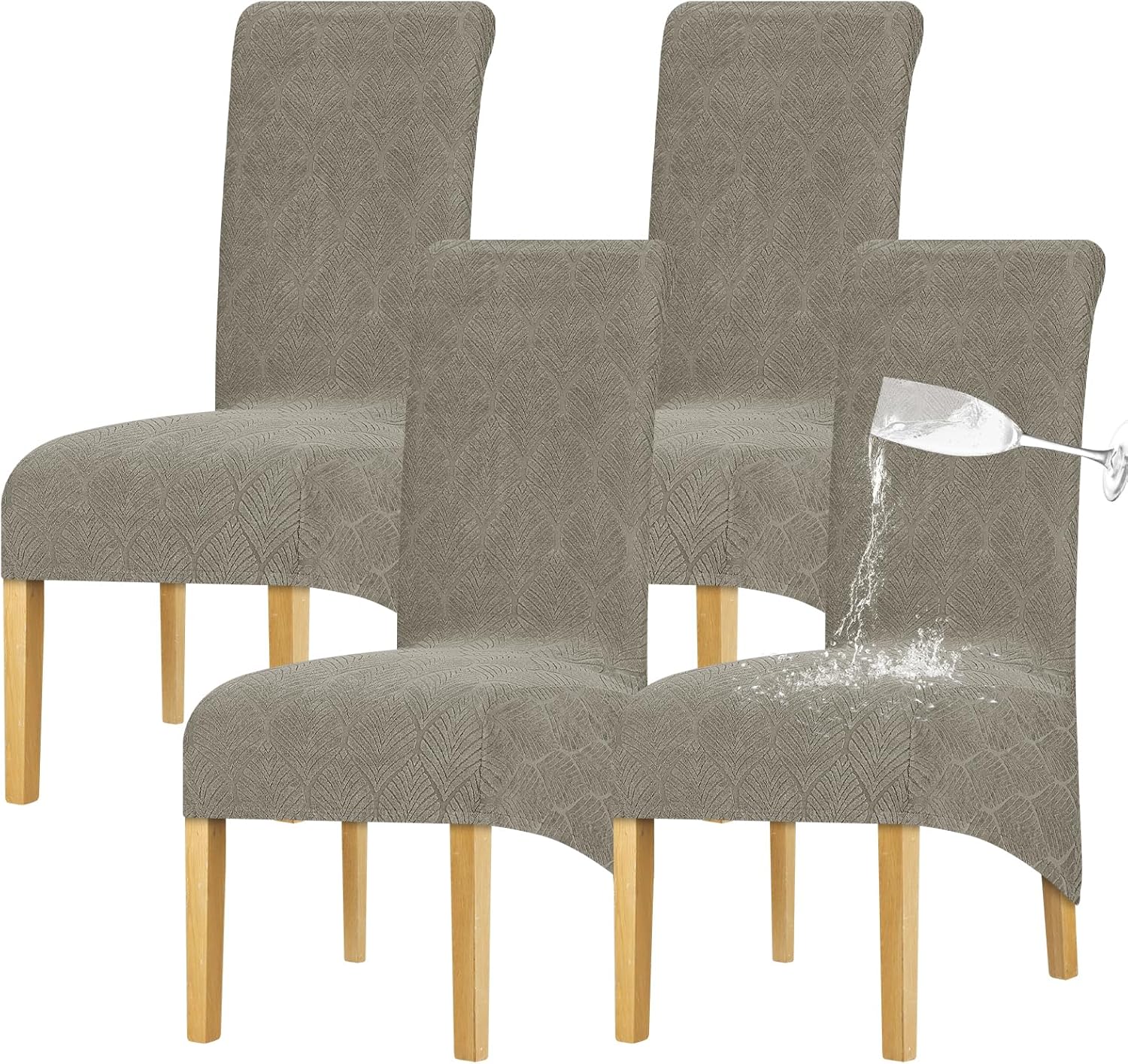 Set of 4 Stretch XL/Oversized Extra Large Waterproof Dining Room Chair