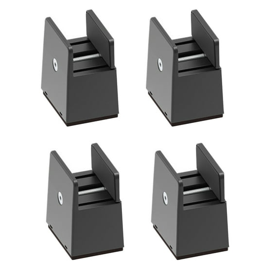 Set of 4 Sturdy Plastic Bed Risers 2Inch Thick Leg Extenders Accessory for Desk Chair Sofa Storage Solution Use
