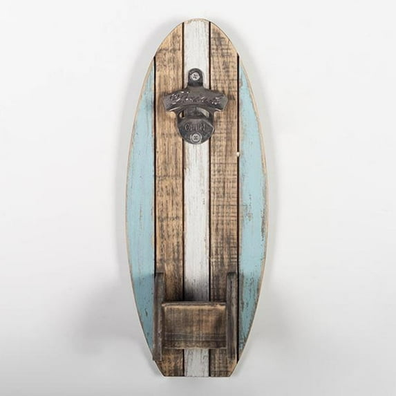 Set of 4 Surfboard Shape Wall Mounted Bottle Opener