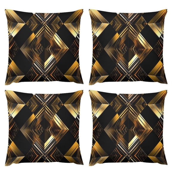 Set of 4 Throw Pillow Color Geometry Hand Couch Sofa Decorative Pillow Cases Cushion Home Decor Square 18 "x18 " Inches Pillowcases