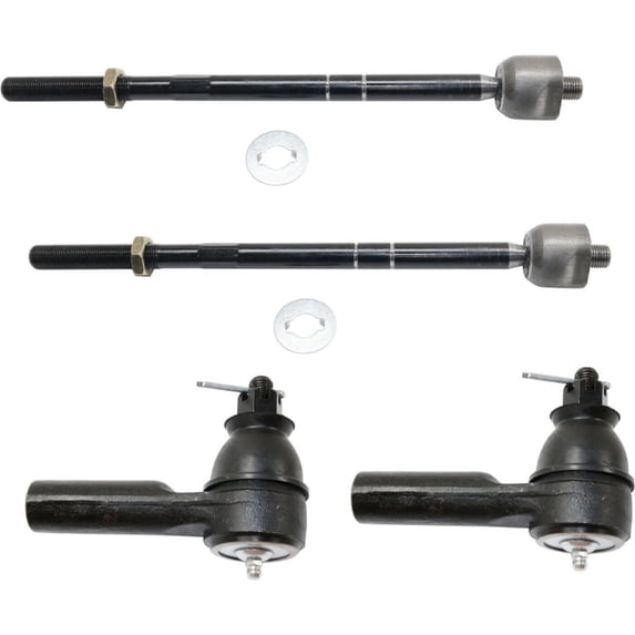 Set of 4 Tie Rod Ends Front Driver & Passenger Side Inner Interior Inside