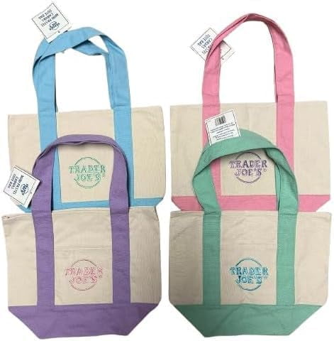 Set of 4 Trader Joe's Mini Tote Bag Pastel 2025 - Walmart.com