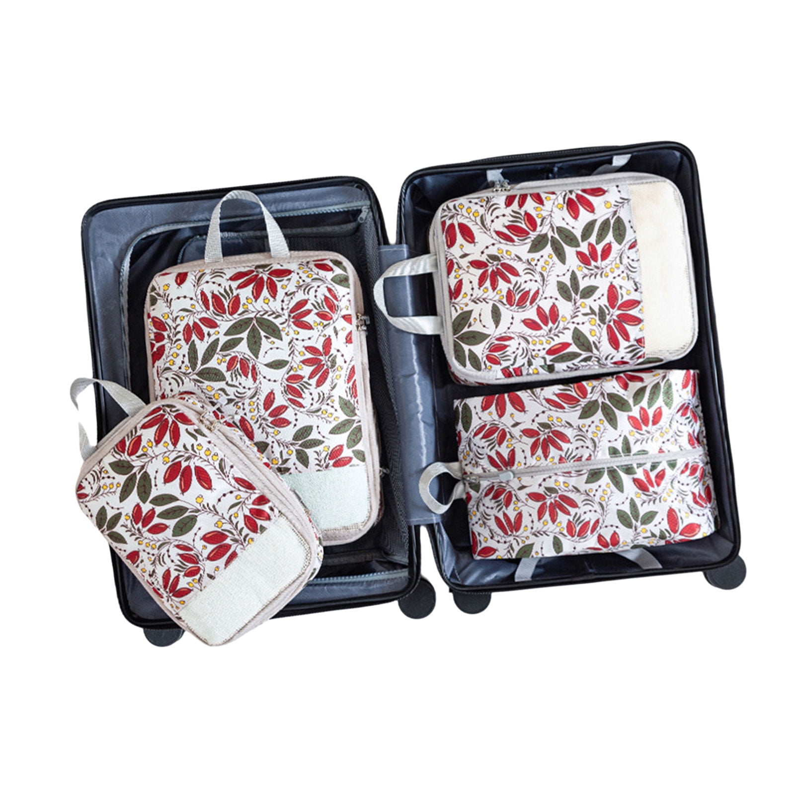 Set of 4 Travel Organizers Packing Bags Stylish Printing Travel Organizers Cubes For Clothes And Accessories