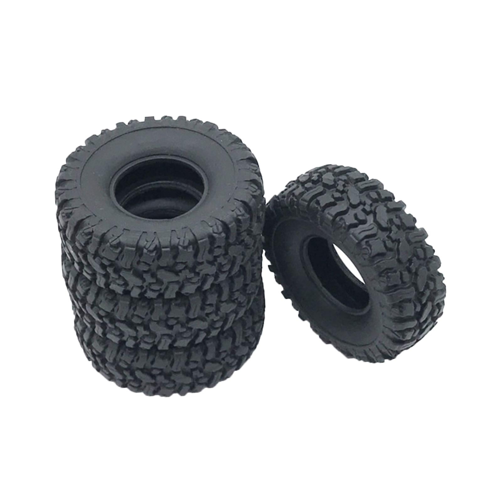 RC Truck Wheels & Tires - 4pcs Rubber Crawler Tyres For WPL 1/16 Scale Model