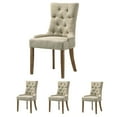 thumbnail image 1 of Set of 4 Upholstered Mid Century Dining Chair, Luxurious Single Dining Chair with Solid Wood Legs (Oak), 1 of 9