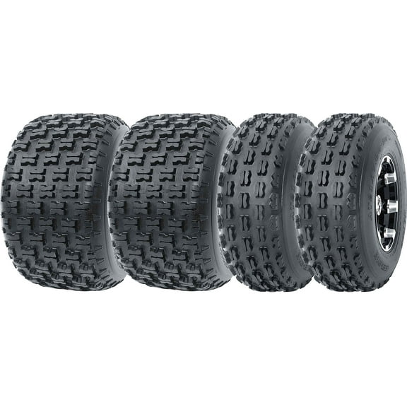 WANDA Set of 4 Sport ATV Tires AT 19x7-8 Front & 22x10-10 Rear