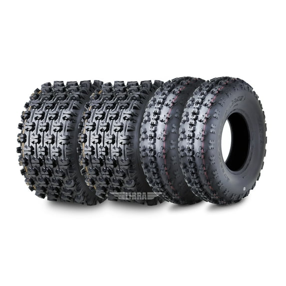 Set of 4 WANDA Sport ATV Tires AT 23x7-10 Front & 22x10-10 Rear /6PR- GNCC tires