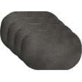 thumbnail image 1 of Set of 4 Waffle Weave Non Slip Reversible Table Placemats, Black, 1 of 1