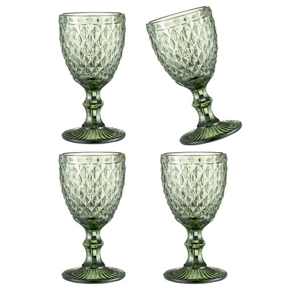 Set of 4 Water Glasses Juices Drinking Cups Champagne Goblets Elegant Beverage Glassware for Home Dining and Event