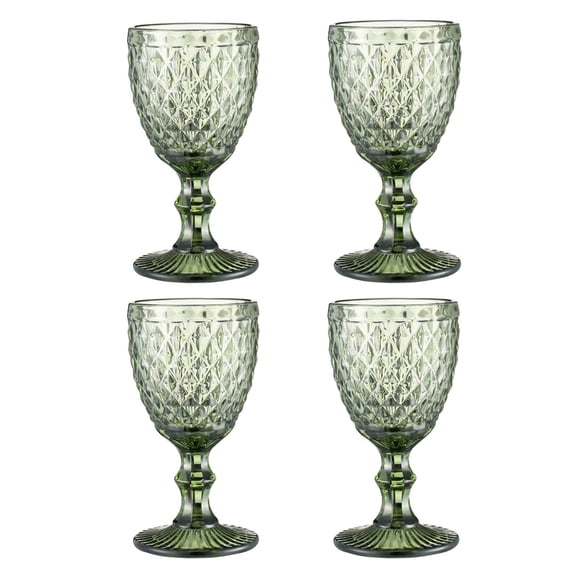 Set of 4 Water Glasses Juices Drinking Cups Champagne Goblets Elegant Beverage Glassware for Home Dining and Event