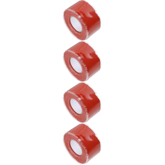 4 Pieces Leak Stop Tape Waterproof Seam Trans Transparent Red