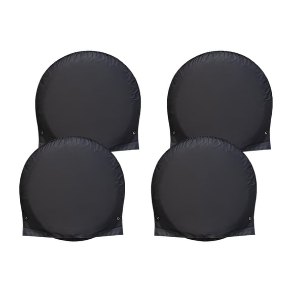 Set of 4 Weather Resistant Tire Covers Anti Theft Sturdy Construction Fits Most Regular Size Tires