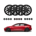 thumbnail image 1 of Set of 4 Wheel Covers Refresh Edition Hubcaps Matte Black For 2023-2025 Tesla 3 18 Inch Wheel, 1 of 5